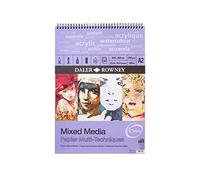 Daler Rowney Blocco a spirale, Media, 250 g/mq, 30 fogli, formato A2