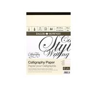 Daler-Rowney - Blocco di carta pergamena da 90 g/m², formato A4, incollato su un lato con 30 fogli, 3 colori assortiti, ideale per artisti e studenti professionisti