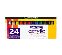 Daler Rowney Colori acrilici Graduate Set da 24 Tubi Colori Assortiti 22ml