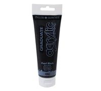 DALER ROWNEY - D123120032 - Colore acrilico fine Graduate - 120 ml - nero perla - Daler Rowney - 85488 - Conf. da 3 Pz. - D123120032