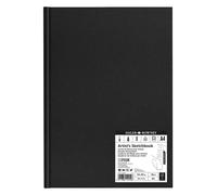 Daler-Rowney D833120400 Ebony Extra White H/B Sketchbook A4 Portrait 130g 46Sh