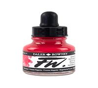 Daler Rowney FW - Inchiostro acrilico, flacone da 29,5 ml, colore: magenta Process