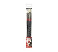 Daler Rowney Georgian set 4 pennelli assortiti, manico lungo per pittura a olio