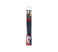 Daler Rowney Georgian set di 4 pennelli assortiti,manico lungo, per pittura olio