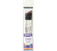 Daler Rowney Graduate Multi-Technique Brush Synthetic Set di pennelli 4 pezzi