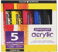 Daler Rowney Graduate Set di colori acrilici 5 x 120 ml