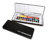 Daler Rowney Graduate set di 36 mezzi godet acquerello, pennello e matita