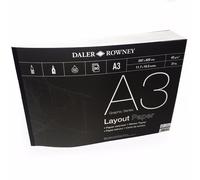 Daler Rowney - Layout Carta Pastiglia - 45gsm - 80 Pagine - A3/A4 - Fatto IN