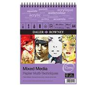 Daler Rowney- Optima blocco a spirale per disegno, formato A4, 30 fogli 250g/m