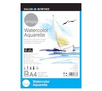 Daler Rowney Simply - blocco carta per acquerello, 190 g/mq,14 fogli