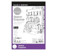 Daler Rowney Simply, blocco carta per schizzo, 60 fogli,100g/m