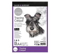 Daler Rowney Simply - Blocco di carta da lucido,43g/m,40 fogli