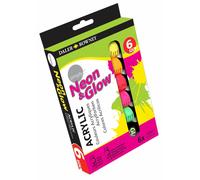 Daler Rowney Simply Neon & Brilla Acrilico Set Pittura 6 X 12ml