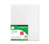 Daler-Rowney Simply - Pannello di tela, 28 x 35,6 cm, confezione da 3 pezzi, per olio, acrilico, versamento e tecnica mista, 100% cotone, tripla adesione, bianco