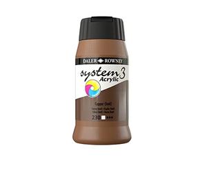 Daler Rowney System 3-Tubetto di Colore Acrilico 500 ml Piel