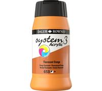 Daler Rowney System3 Colori acrilici Fluorescent Orange 500 ml 1 pz