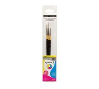 Daler-Rowney System3 - Set di 3 pennelli acrilici con manico corto, setole sintetiche, ideali per artisti professionisti e studenti