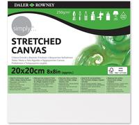 Daler Rowney Tela da pittura Simply Stretched Canvas Medium Grain Simply White 20 x 20 cm 1 pz