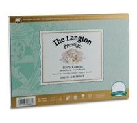 Daler-Rowney The Langton Prestige - Blocco di carta pressata a freddo per acquerelli e guazzo, 300 g/m², 14,7 x 10,4 cm, 1 lato incollato, 12 fogli bianchi naturali, ideali per artisti professionisti
