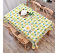 DALEXHM Tablecloth,Washable,Rectangle,137x183 cm,Ananas, una serie di graziosi disegni ripetuti di ananas giallo brillante su sfo,Water-Repellent,Stain Protection,Festival,Restaurant,Party and Garden