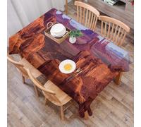 DALEXHM Tablecloth,Washable,Rectangle,137x183 cm,Arredamento per la casa, vista del Deep Canyon con temi artistici di diverse lun,Water-Repellent,Stain Protection,Festival,Restaurant,Party and Garden