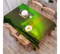 DALEXHM Tablecloth,Washable,Rectangle,137x183 cm,Aurora boreale, cielo magico e incantato con riflessi, paesaggio calmo,Water-Repellent,Stain Protection,Festival,Restaurant,Party and Garden