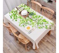 DALEXHM Tablecloth,Washable,Rectangle,137x183 cm,Colibrì, ramo con colibrì nei colori vivaci stagionali primavera libertà natura,Water-Repellent,Stain Protection,Festival,Restaurant,Party and Garden