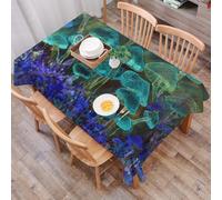 DALEXHM Tablecloth,Washable,Rectangle,137x183 cm,Figure di funghi fluorescenti maculati, psichedelici e insoliti, grafica fantasy,Water-Repellent,Stain Protection,Festival,Restaurant,Party and Garden