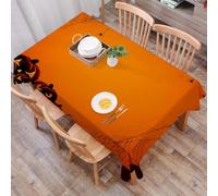 DALEXHM Tablecloth,Washable,Rectangle,137x183 cm,Halloween ations, Grunge Spider Web Pumpkins Horror Time of the Year Dolcetto o,Water-Repellent,Stain Protection,Festival,Restaurant,Party and Garden