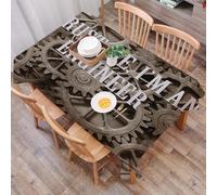 DALEXHM Tablecloth,Washable,Rectangle,137x183 cm,Industriale Fidati di me, sono un ingegnere Novità Design divertente Citazione d,Water-Repellent,Stain Protection,Festival,Restaurant,Party and Garden