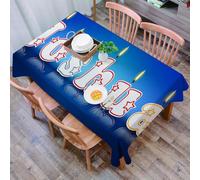 DALEXHM Tablecloth,Washable,Rectangle,137x183 cm,Joshua, design di font festoso come candele accese, festa di compleanno a sorpre,Water-Repellent,Stain Protection,Festival,Restaurant,Party and Garden