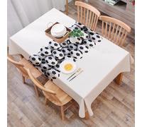 DALEXHM Tablecloth,Washable,Rectangle,137x183 cm,Lettera I, arte calcistica creativa composta da una serie di palloni da calcio i,Water-Repellent,Stain Protection,Festival,Restaurant,Party and Garden