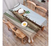 DALEXHM Tablecloth,Washable,Rectangle,137x183 cm,Londra, Buckingham Palace, edificio storico, fiume Tamigi, ruota panoramica, dis,Water-Repellent,Stain Protection,Festival,Restaurant,Party and Garden