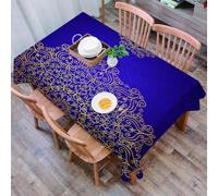 DALEXHM Tablecloth,Washable,Rectangle,137x183 cm,Mandala, ornamento d'epoca con motivi artistici ottomani orientali. Re,Water-Repellent,Stain Protection,Festival,Restaurant,Party and Garden