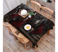 DALEXHM Tablecloth,Washable,Rectangle,137x183 cm,Medioevo, generale che guida il teatro di guerra dei suoi soldati,Water-Repellent,Stain Protection,Festival,Restaurant,Party and Garden