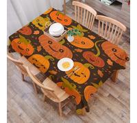 DALEXHM Tablecloth,Washable,Rectangle,137x183 cm,Motivi senza soluzione di continuità con zucche di Halloween. Carta da parati co,Water-Repellent,Stain Protection,Festival,Restaurant,Party and Garden