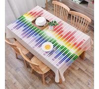 DALEXHM Tablecloth,Washable,Rectangle,137x183 cm,Musica, amplificatore equalizzatore digitale Rainbow Shining, attrezzatura per l,Water-Repellent,Stain Protection,Festival,Restaurant,Party and Garden