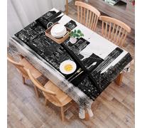 DALEXHM Tablecloth,Washable,Rectangle,137x183 cm,New York City - Ponte di Brooklyn con lo skyline di Manhattan di notte, USA,Water-Repellent,Stain Protection,Festival,Restaurant,Party and Garden