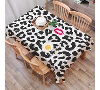 DALEXHM Tablecloth,Washable,Rectangle,137x183 cm,Safari, stampa animalier leopardo e ghepardo con segno di rossetto a forma di ba,Water-Repellent,Stain Protection,Festival,Restaurant,Party and Garden