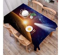 DALEXHM Tablecloth,Washable,Rectangle,137x183 cm,Spazio, coda di cometa in avvicinamento al pianeta Marte, fantastico cosmo stell,Water-Repellent,Stain Protection,Festival,Restaurant,Party and Garden