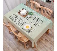 DALEXHM Tablecloth,Washable,Rectangle,137x183 cm,Stile di vita, la vita motivazionale inizia alla fine della tua citazione sulla,Water-Repellent,Stain Protection,Festival,Restaurant,Party and Garden