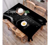 DALEXHM Tablecloth,Washable,Rectangle,137x183 cm,Tema per bambini con chitarra elettrica e musica ock, controllo rapido del mouse,Water-Repellent,Stain Protection,Festival,Restaurant,Party and Garden