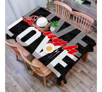 DALEXHM Tablecloth,Washable,Rectangle,137x183 cm,Vivi, ridi, ama, diverse parole di saggezza scritte in stile vittoriano antico,Water-Repellent,Stain Protection,Festival,Restaurant,Party and Garden