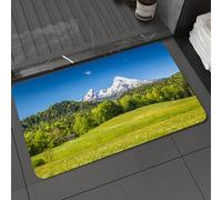 DALEXHM Tappetino da Bagno 40x60 cm,Alpi bavaresi con il villaggio di Berchtesgaden e il massiccio del Watzmann, p,Antiscivolo,Morbido Assorbente, in Microfibra,Lavabile in Lavatrice,per Vasca,Doccia