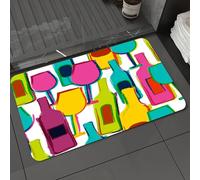 DALEXHM Tappetino da Bagno 40x60 cm,Concetto per menù da bar, feste, bevande alcoliche, festività, carta dei vini,Antiscivolo,Morbido Assorbente, in Microfibra,Lavabile in Lavatrice,per Vasca,Doccia
