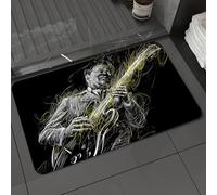 DALEXHM Tappetino da Bagno 40x60 cm,Musicista blues e jazz con chitarra chitarrista chitarrista,Antiscivolo,Morbido Assorbente, in Microfibra,Lavabile in Lavatrice,per Vasca,Doccia