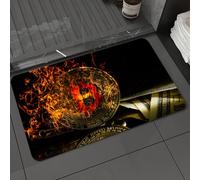 DALEXHM Tappetino da Bagno 50x80 cm,Bitcoin, bit coin, btc, criptovaluta, denaro che brucia tra le me e il fuoco s,Antiscivolo,Morbido Assorbente, in Microfibra,Lavabile in Lavatrice,per Vasca,Doccia