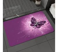 DALEXHM Tappetino da Bagno 50x80 cm,Farfalla, splendida farfalla su uno sfondo sognante rosa e viola,Antiscivolo,Morbido Assorbente, in Microfibra,Lavabile in Lavatrice,per Vasca,Doccia