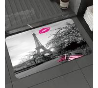 DALEXHM Tappetino da Bagno 50x80 cm,Stampe artistiche monocromatiche e romantiche con bacio alla francese della To,Antiscivolo,Morbido Assorbente, in Microfibra,Lavabile in Lavatrice,per Vasca,Doccia