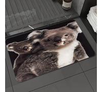 DALEXHM Tappetino da Bagno 50x80 cm,Una coppia di tici koala australiani abbracciati, seduti comodamente su un alb,Antiscivolo,Morbido Assorbente, in Microfibra,Lavabile in Lavatrice,per Vasca,Doccia
